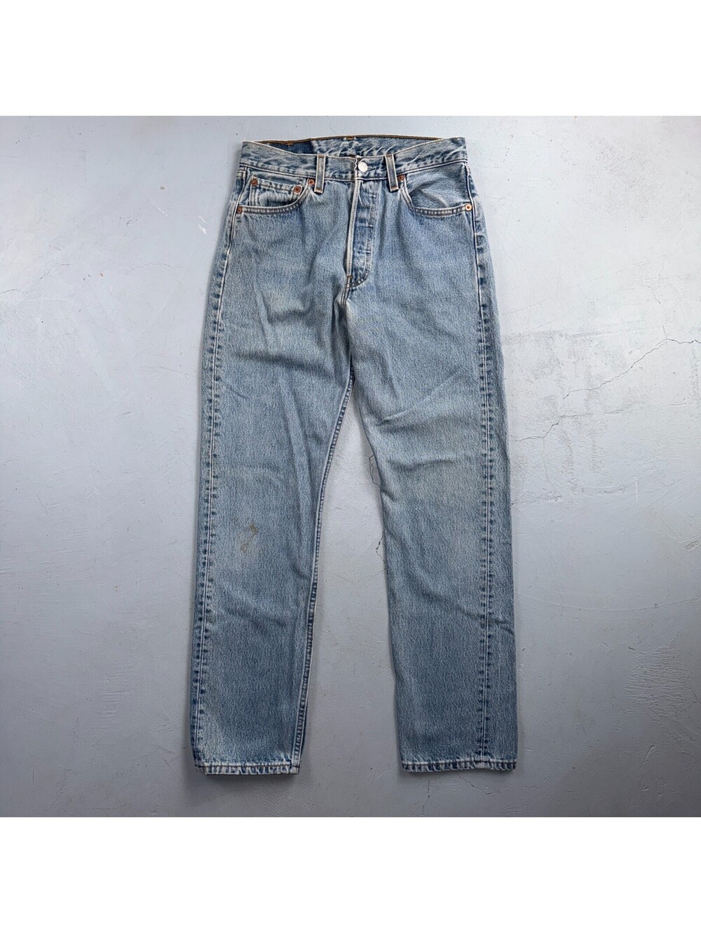 Levis 501 Vintage 90s USA XX Straight Leg Jeans Blue Light Wash 29x30 Act 27x29